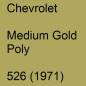 Preview: Chevrolet, Medium Gold Poly, 526 (1971).